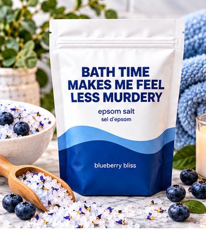 Less Murdery Epsom Salt Bath Soak – Blueberry Bliss