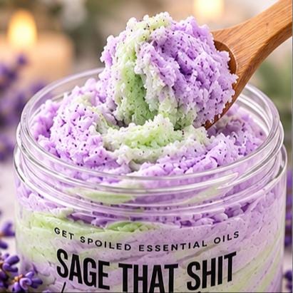 Sage That Shit Whipped Foaming Sugar Scrub – Lavender & Sage