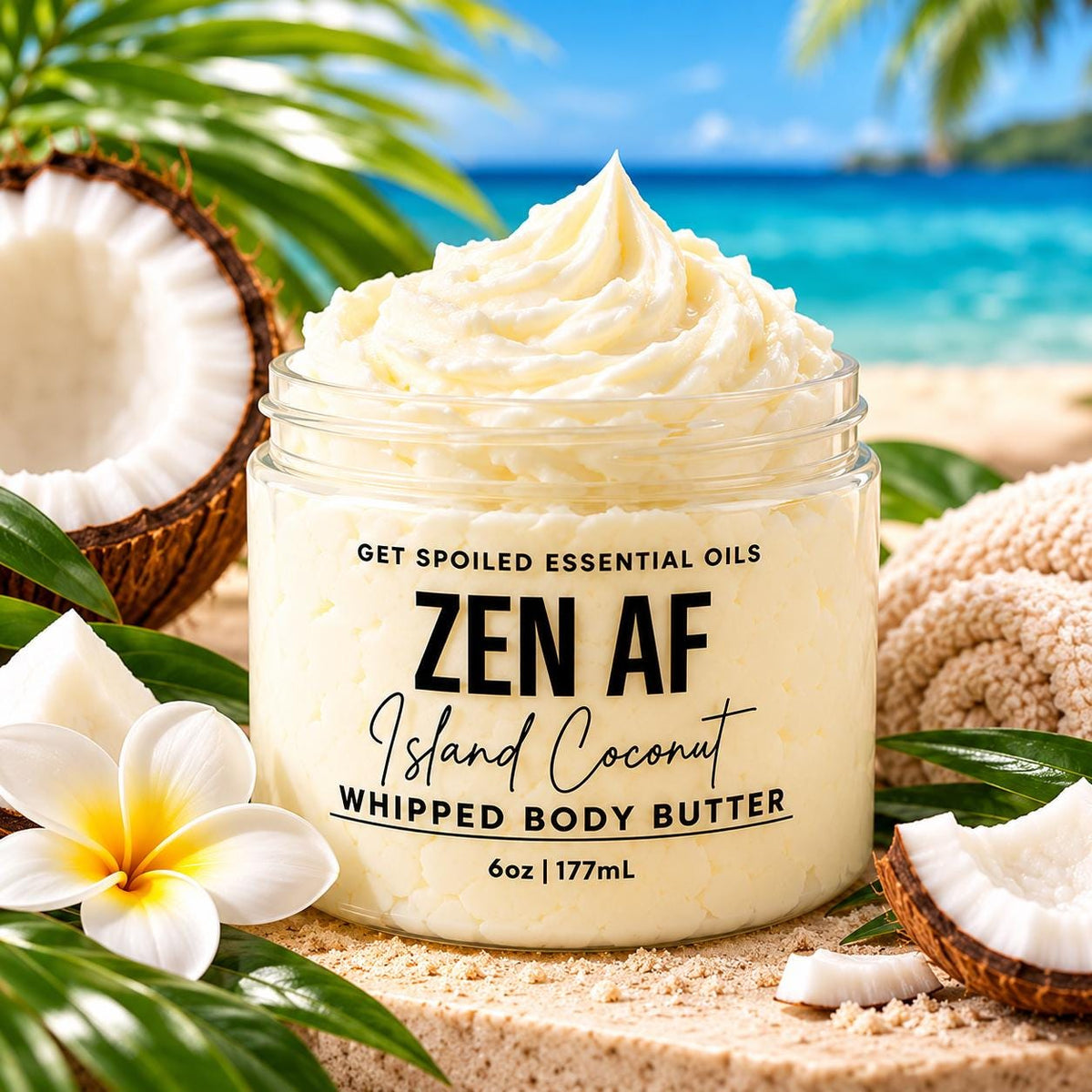 Zen AF Whipped Body Butter – Island Coconut