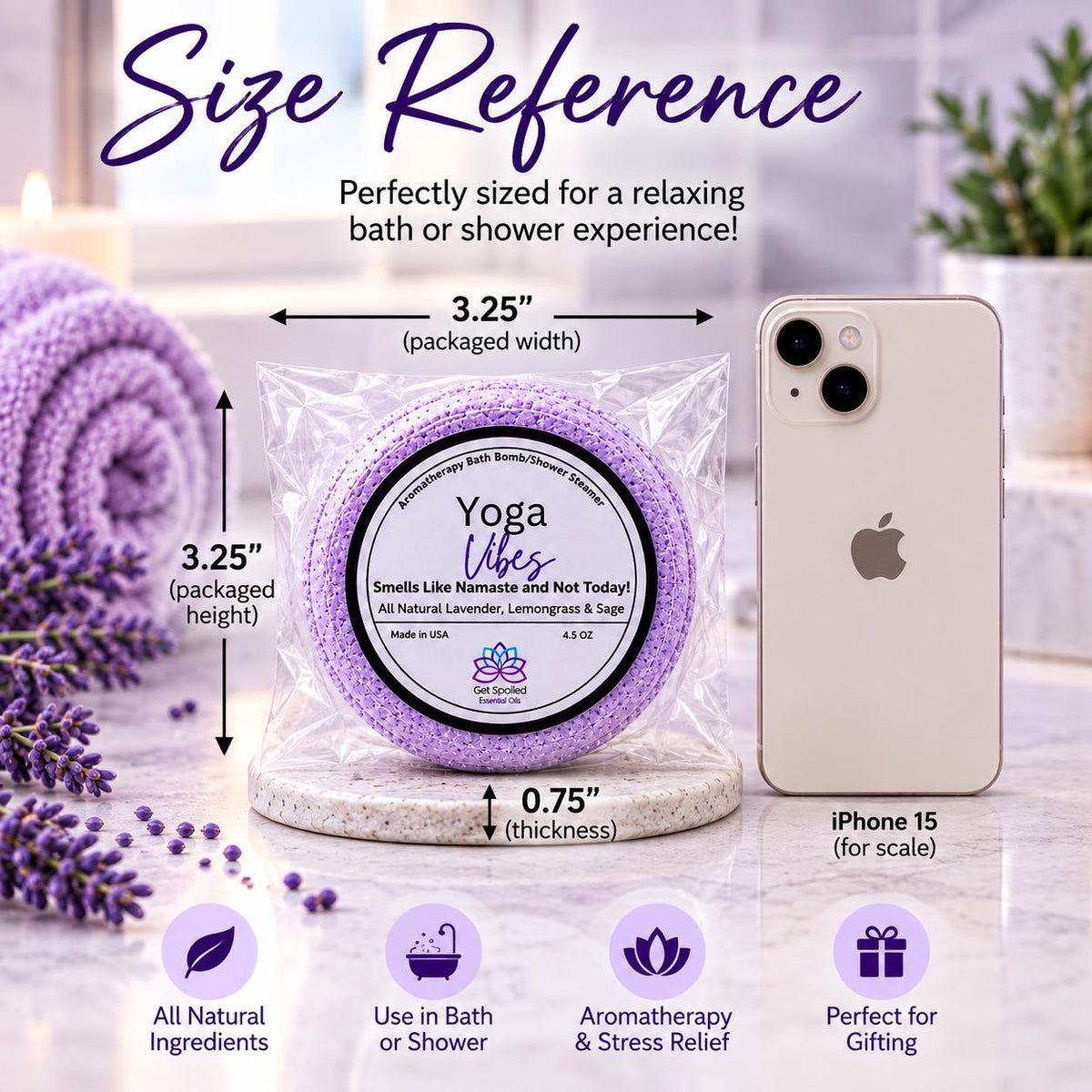 Yoga Vibes Bath Bomb & Shower Steamer