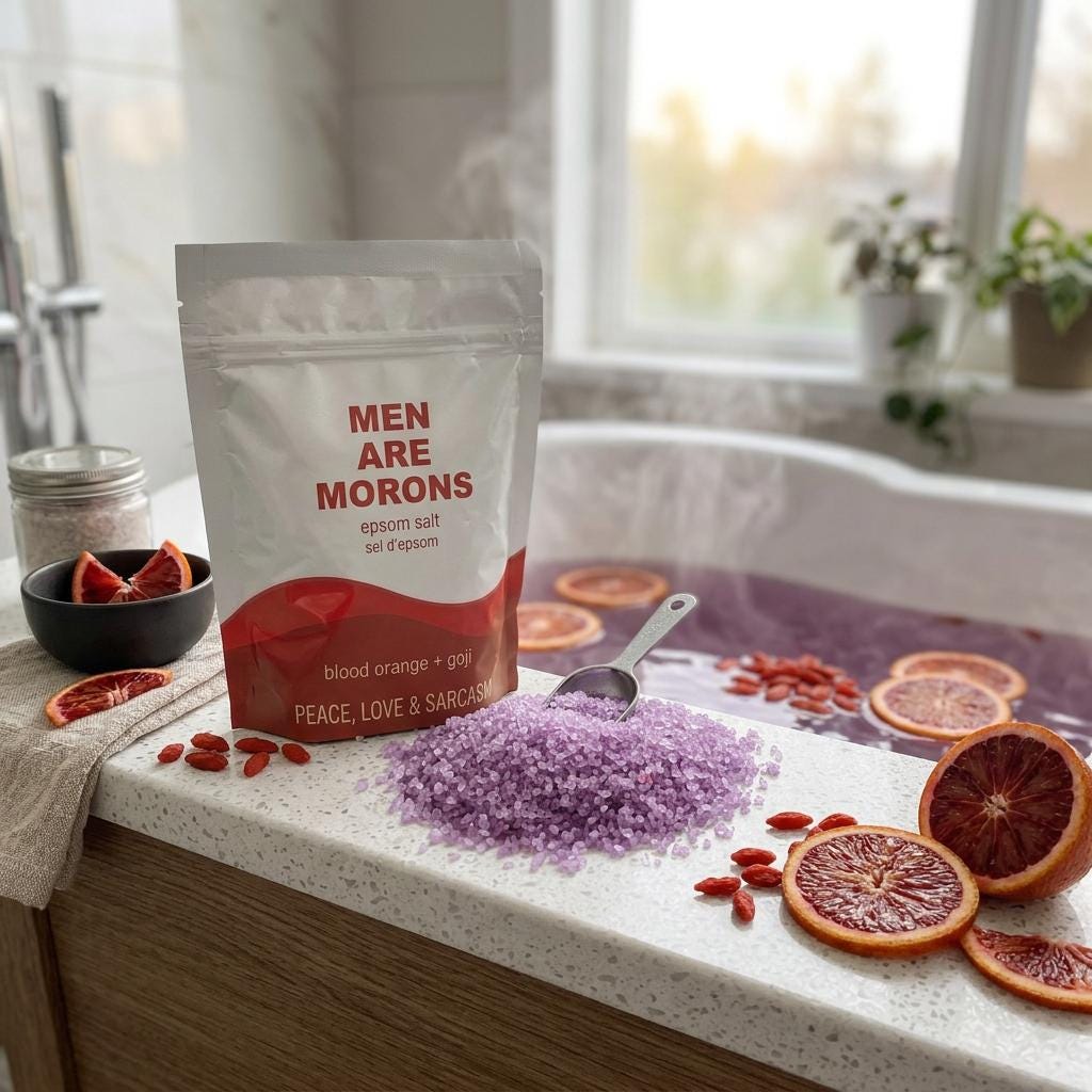 Men Are Morons Epsom Salt Bath Soak – Blood Orange & Goji
