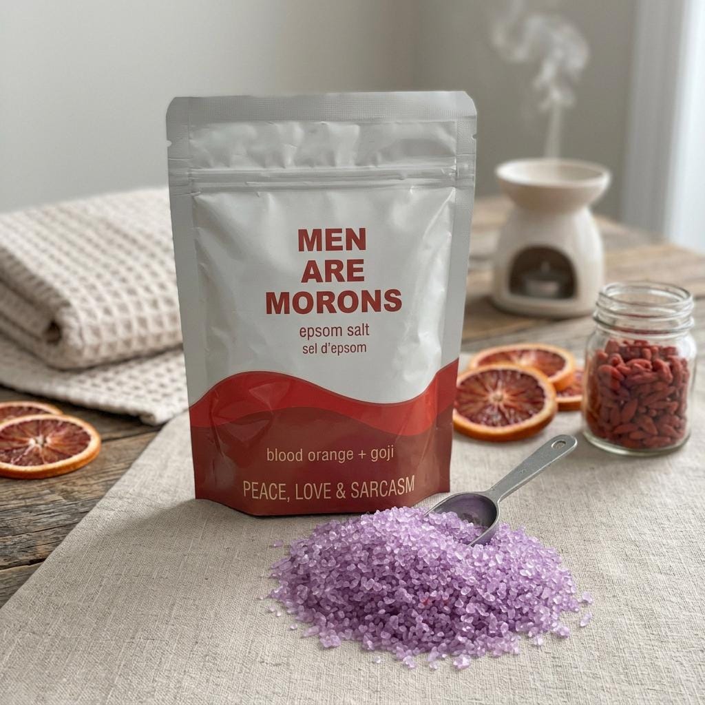 Men Are Morons Epsom Salt Bath Soak – Blood Orange & Goji