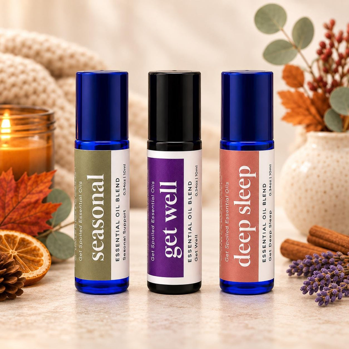 Fall Wellness Essential Oil Roll-On Trio