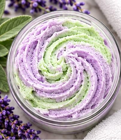 Sage That Shit Whipped Foaming Sugar Scrub – Lavender & Sage