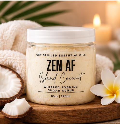 Zen AF Whipped Foaming Sugar Scrub – Island Coconut