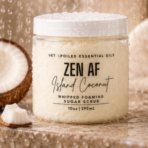 Zen AF Whipped Foaming Sugar Scrub – Island Coconut