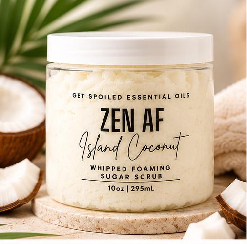 Zen AF Whipped Foaming Sugar Scrub – Island Coconut
