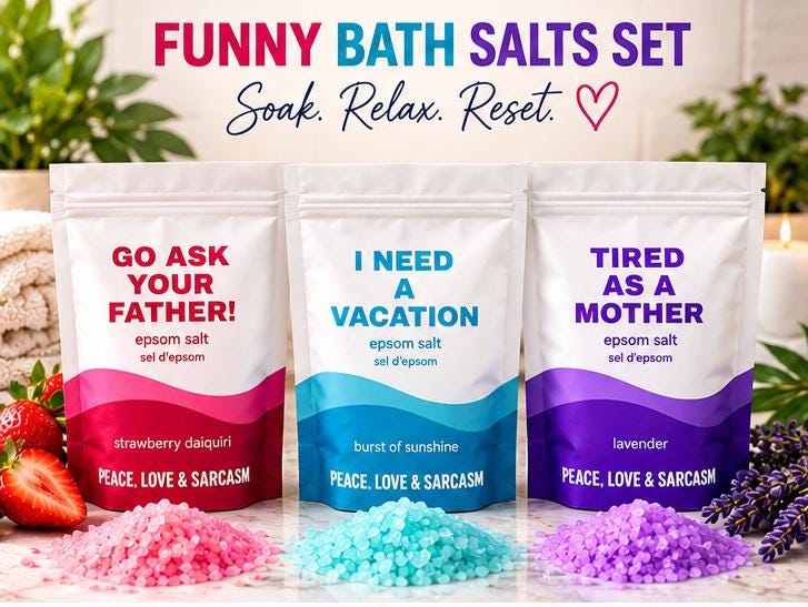 Mom's Time-Out Epsom Salt Gift Set – Three Bath Soaks