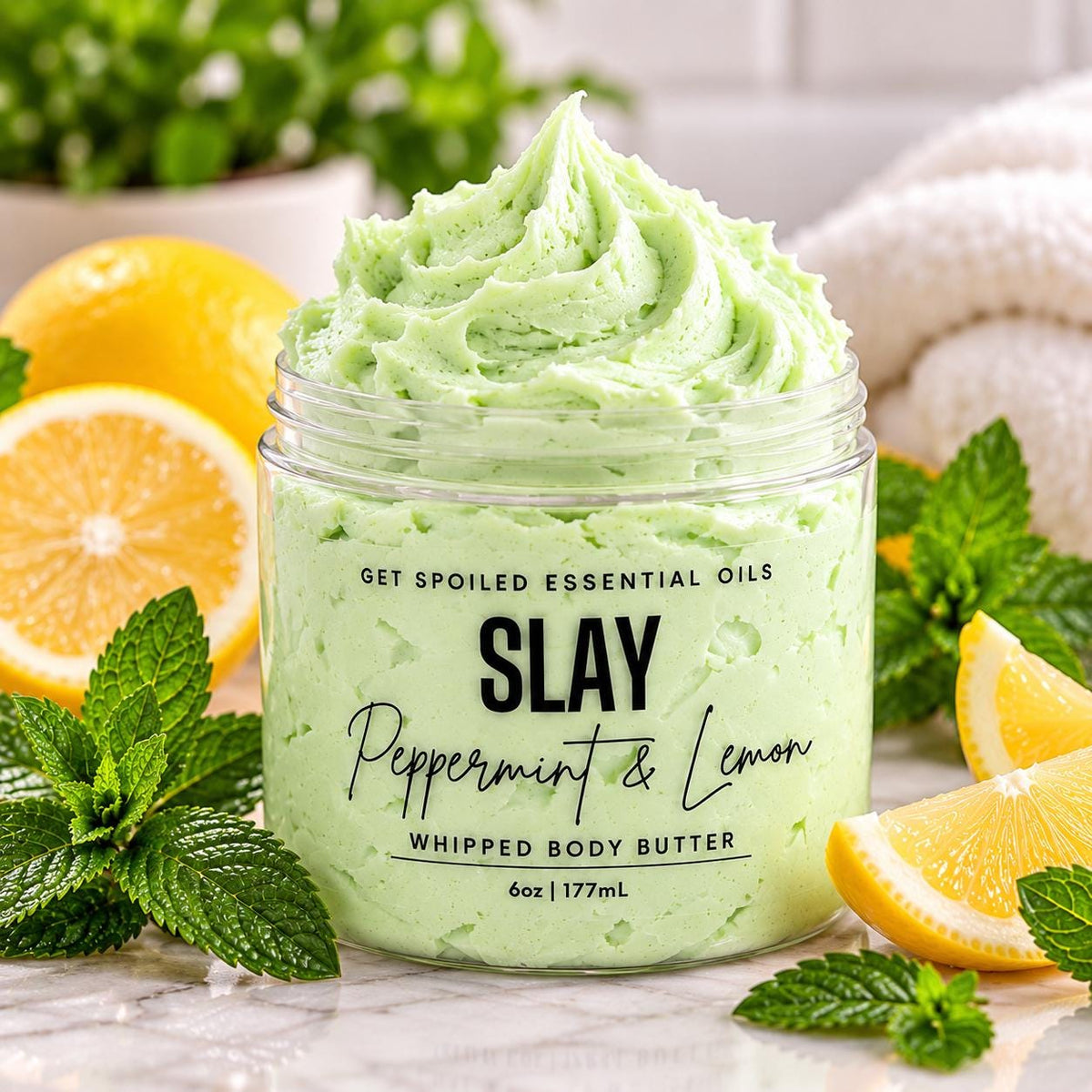 Slay Whipped Body Butter – Peppermint & Lemon