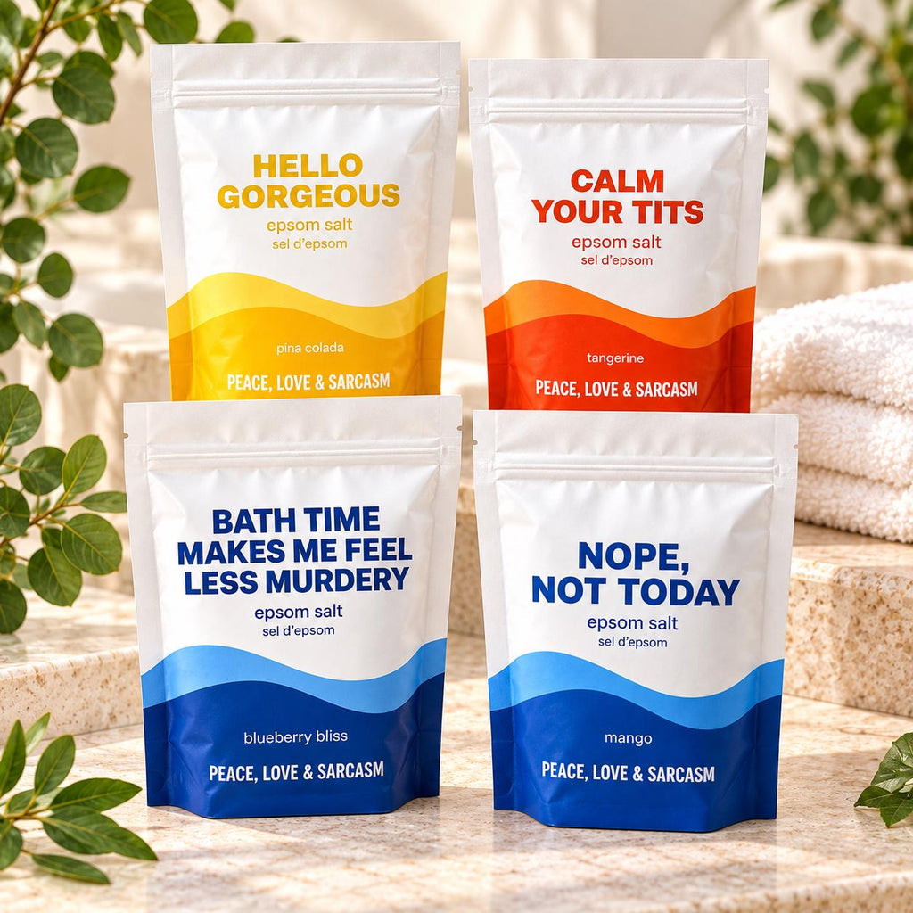 Perimenopause Survival Kit – Four Epsom Salt Bath Soaks