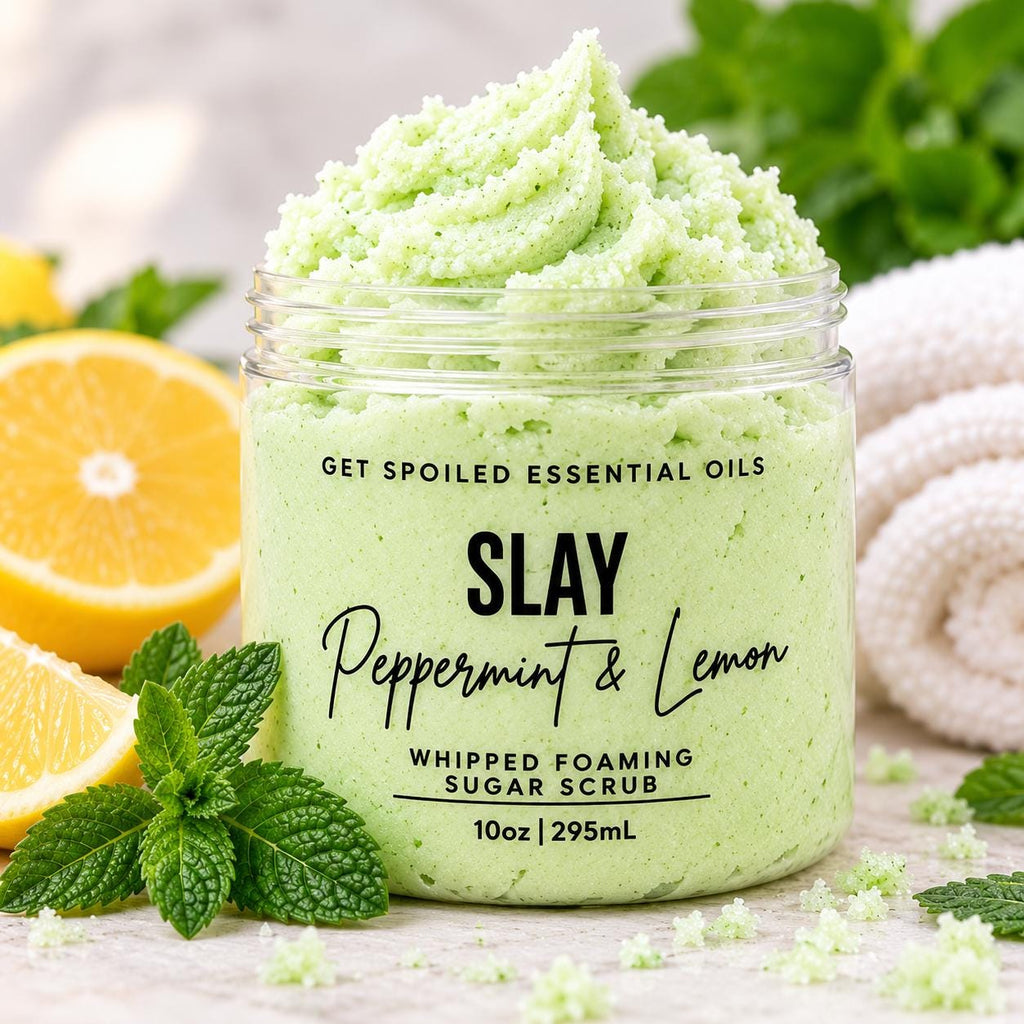 Slay Whipped Foaming Sugar Scrub – Mint & Lemon