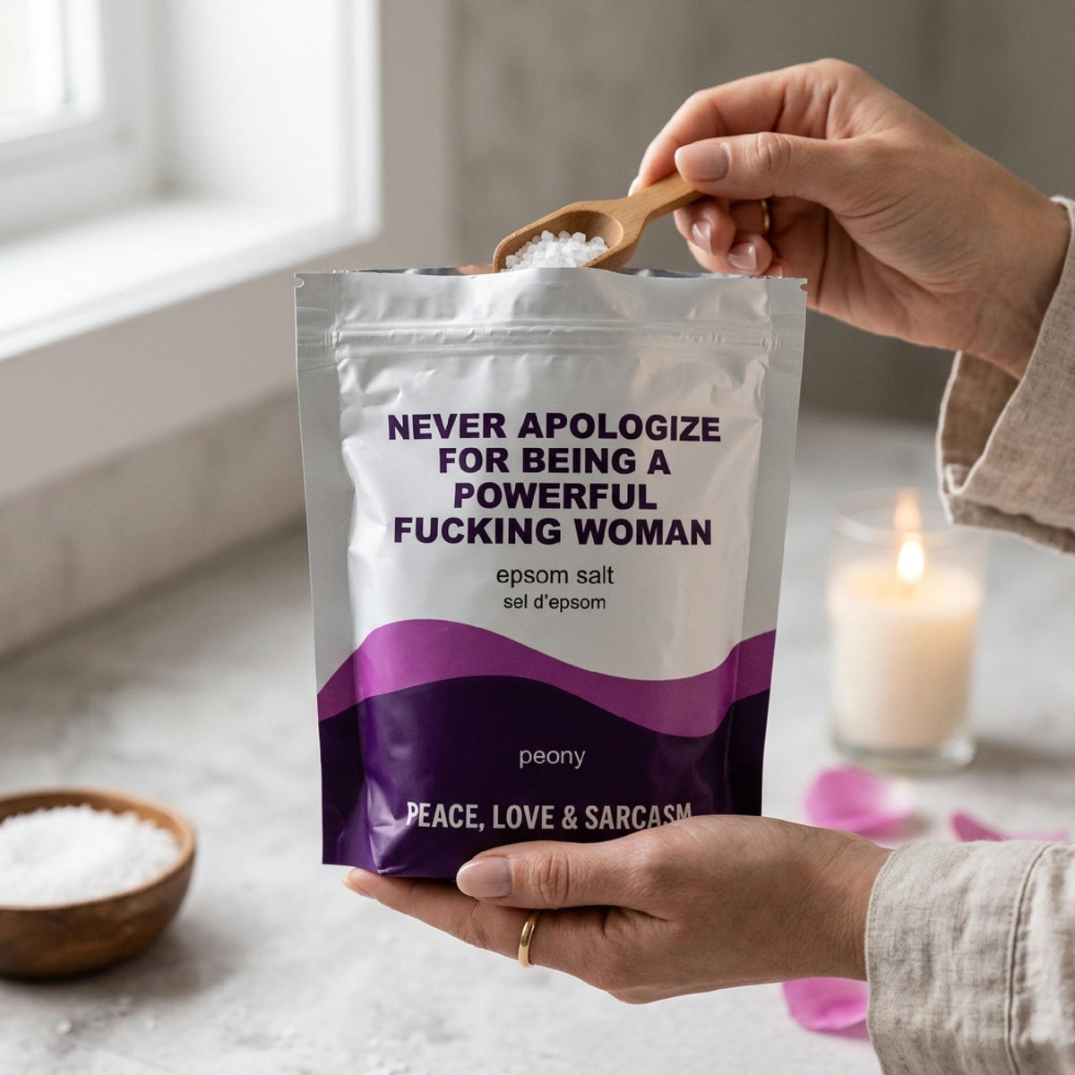 Never Apologize Epsom Salt Bath Soak – Peony