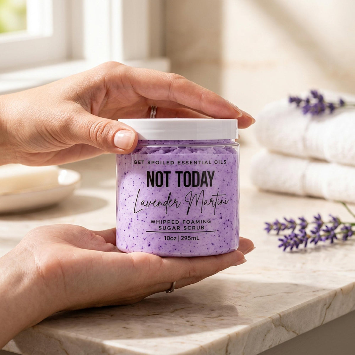 Not Today Whipped Foaming Sugar Scrub – Lavender Martini