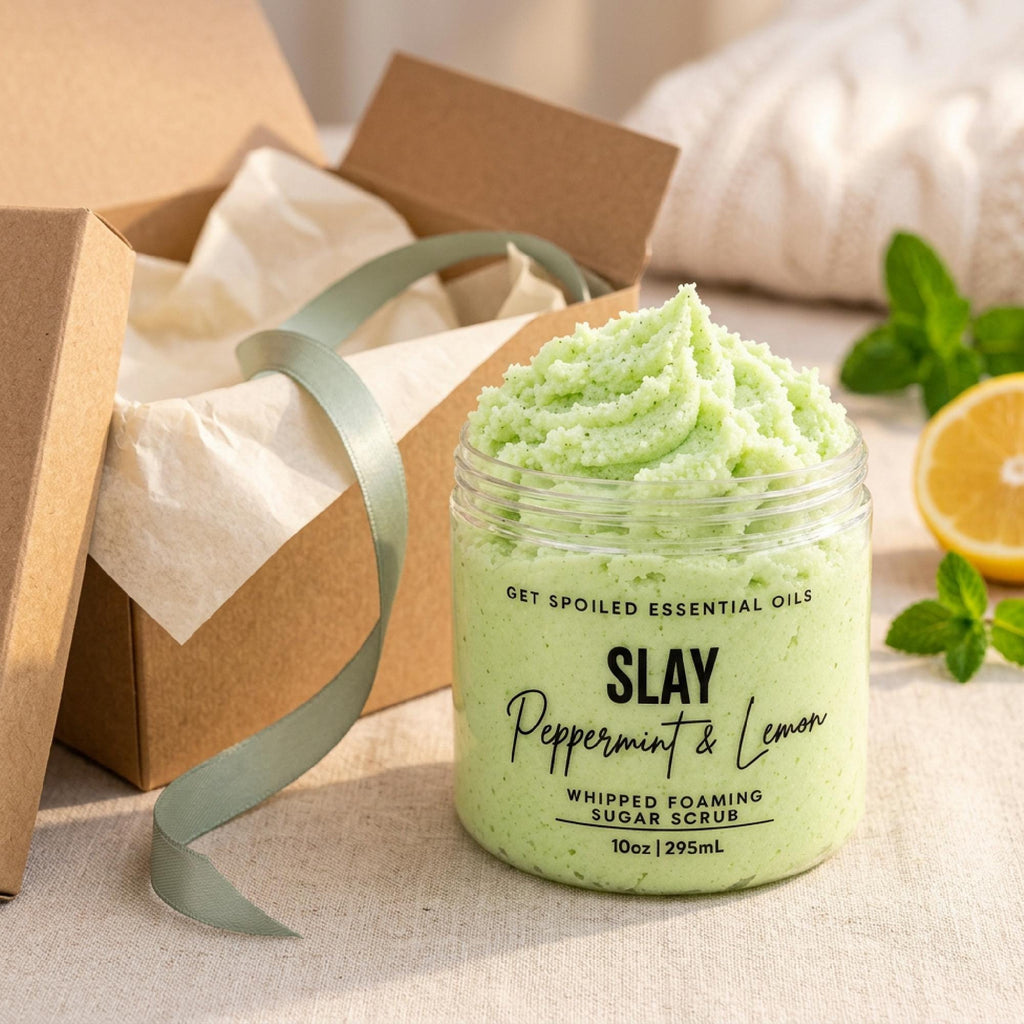 Slay Whipped Foaming Sugar Scrub – Mint & Lemon