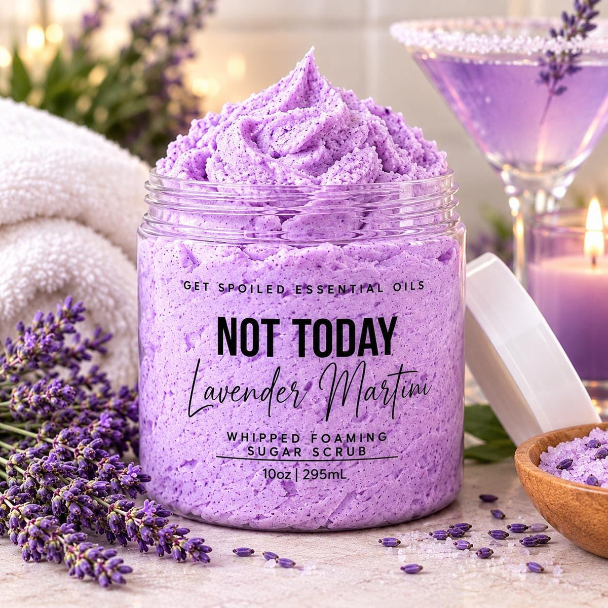 Not Today Whipped Foaming Sugar Scrub – Lavender Martini