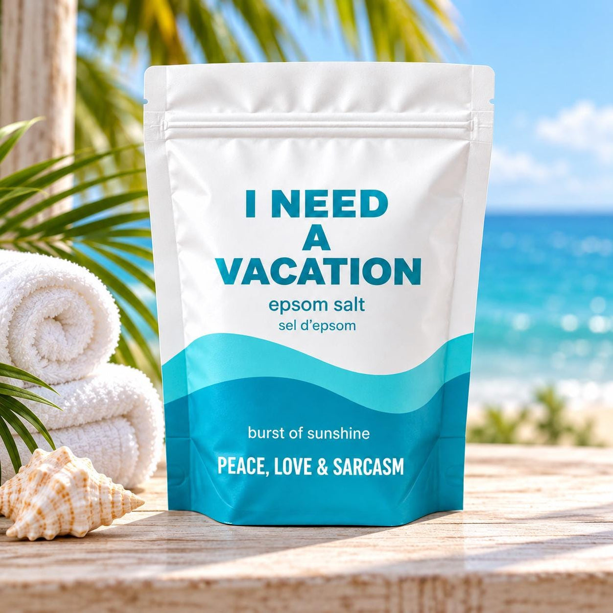 I Need a Vacation Epsom Salt Bath Soak – Burst of Sunshine