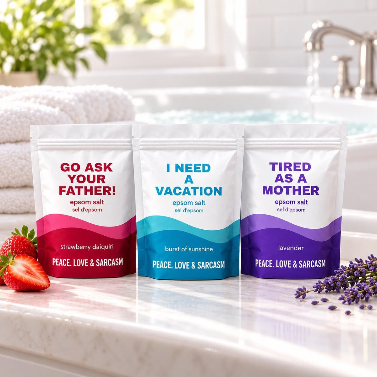 Mom's Time-Out Epsom Salt Gift Set – Three Bath Soaks