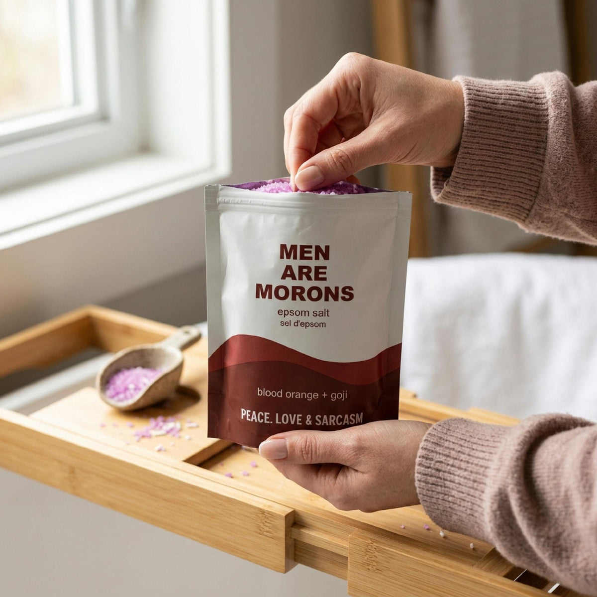 Men Are Morons Epsom Salt Bath Soak – Blood Orange & Goji