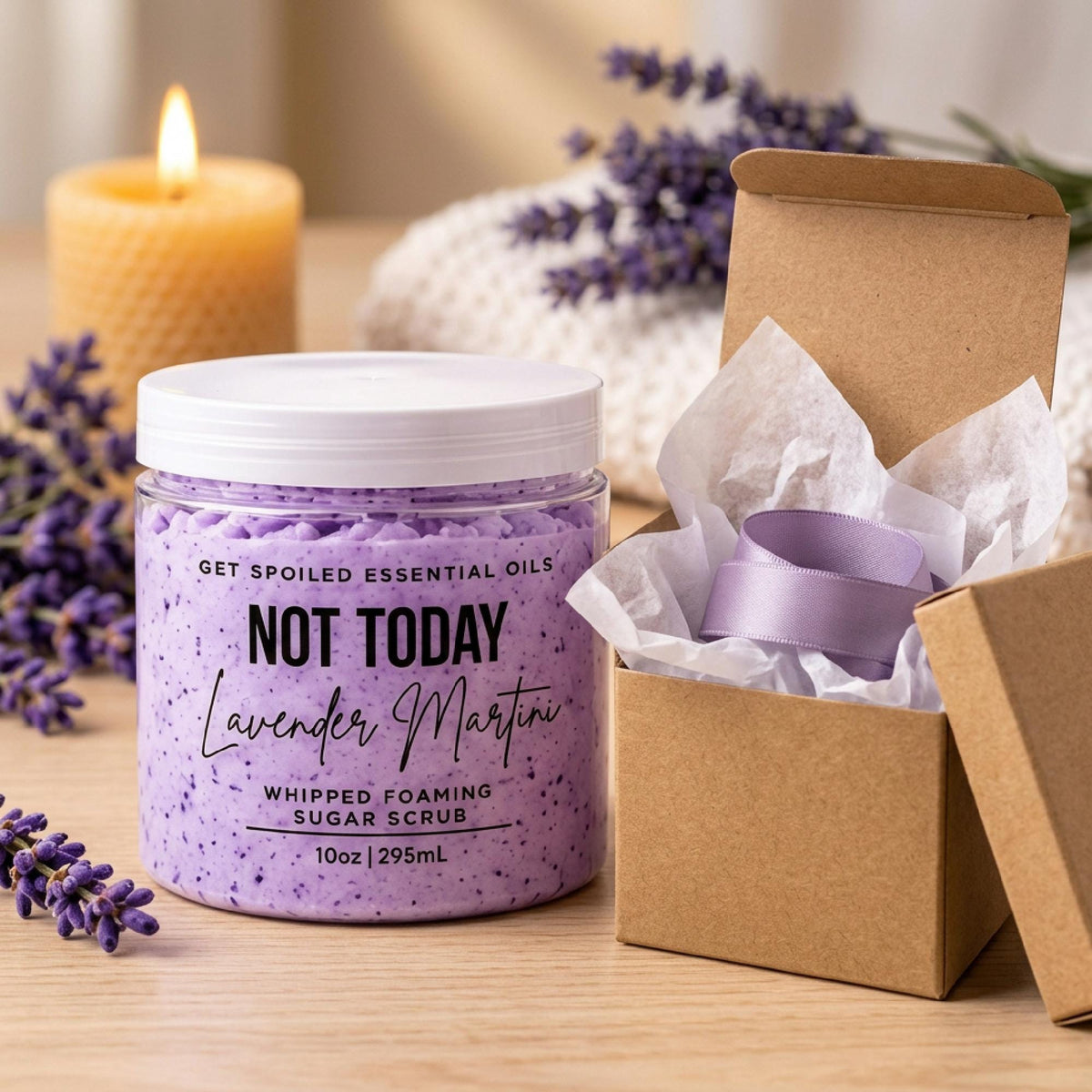 Not Today Whipped Foaming Sugar Scrub – Lavender Martini