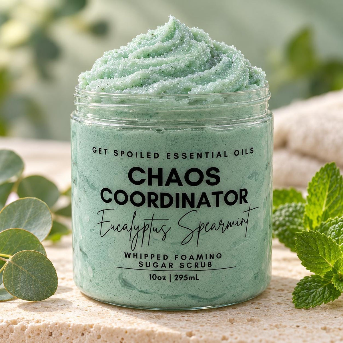 Chaos Coordinator Whipped Foaming Sugar Scrub in Eucalyptus Spearmint