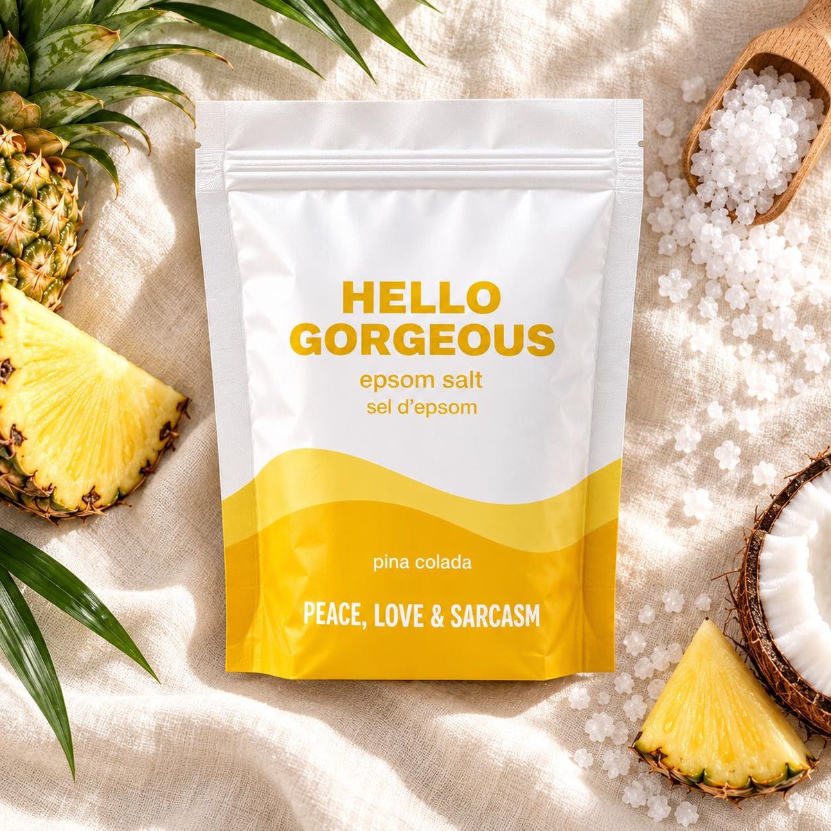 Hello Gorgeous Epsom Salt Bath Soak – Piña Colada