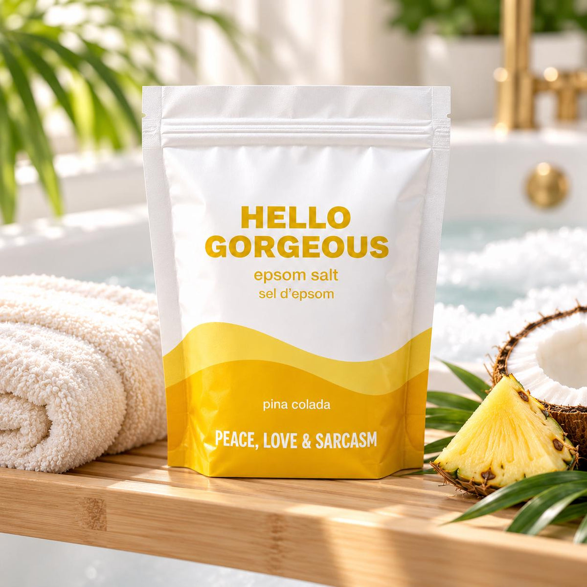 Hello Gorgeous Epsom Salt Bath Soak – Piña Colada