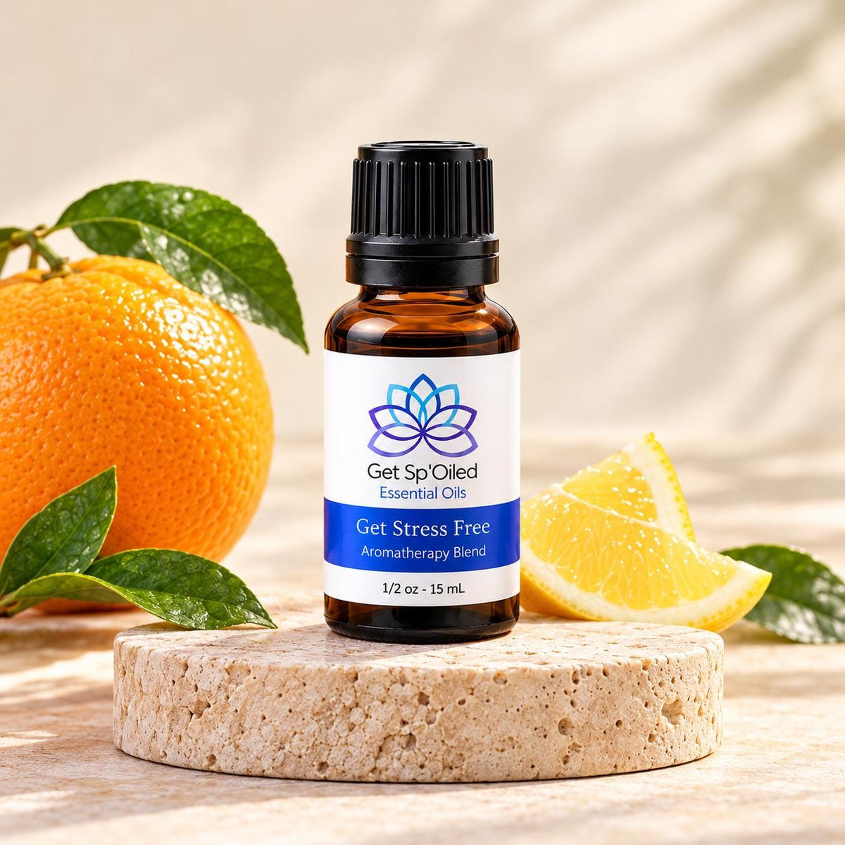 Get Stress Free Essential Oil Diffuser & Roll-On Set