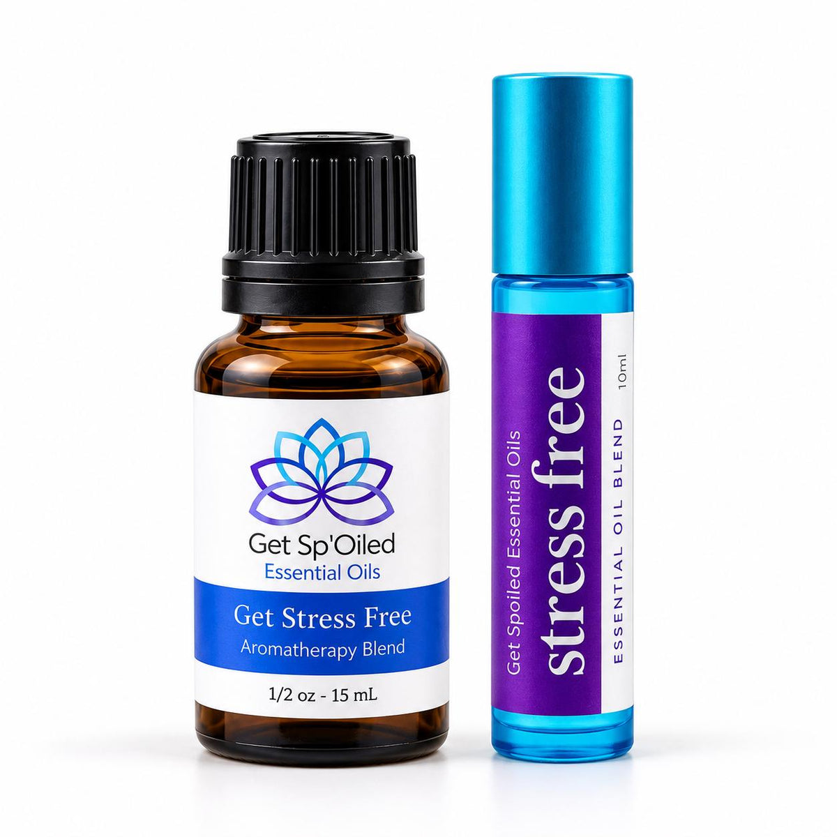 Get Stress Free Essential Oil Diffuser & Roll-On Set