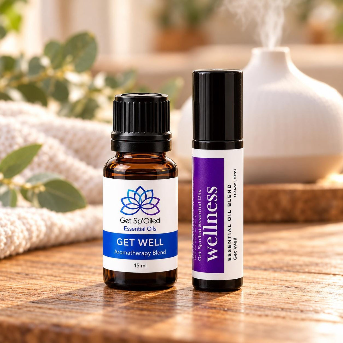 Fall Wellness Essential Oil Diffuser & Roll-On Gift Set