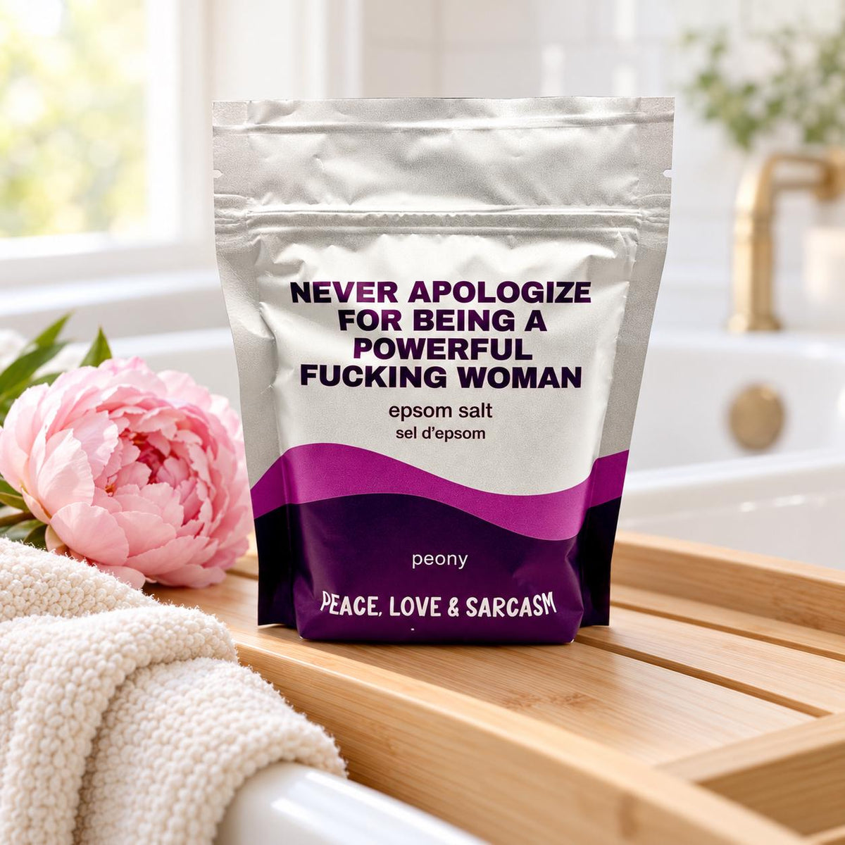 Never Apologize Epsom Salt Bath Soak – Peony