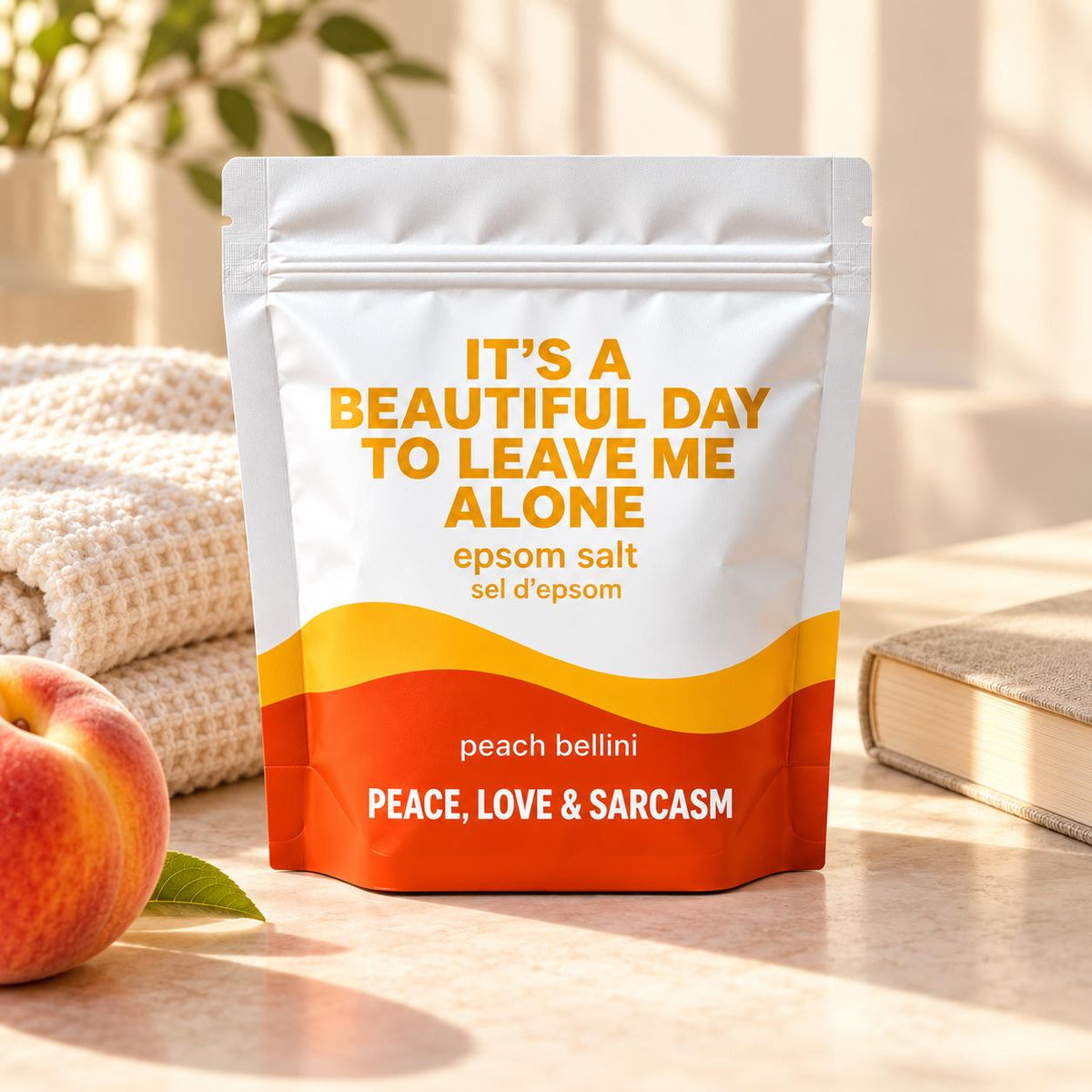 Leave Me Alone Epsom Salt Bath Soak – Peach Bellini
