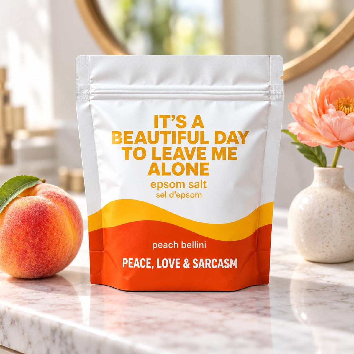 Leave Me Alone Epsom Salt Bath Soak – Peach Bellini