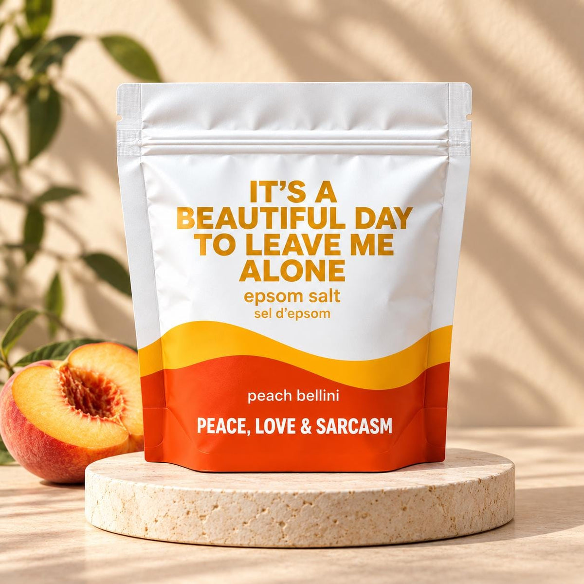 Leave Me Alone Epsom Salt Bath Soak – Peach Bellini