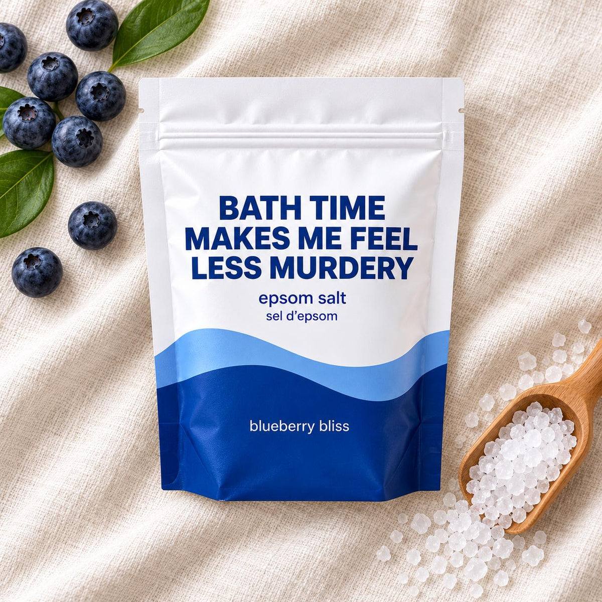 Less Murdery Epsom Salt Bath Soak – Blueberry Bliss