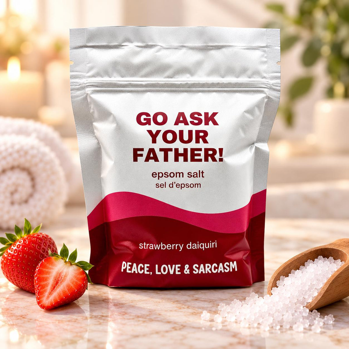 Go Ask Your Father Epsom Salt Bath Soak – Strawberry Daiquiri