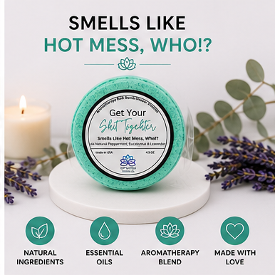 Adulting Sucks Epsom Salt Soak and Bath Bomb/Shower Steamer Gift Set
