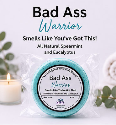 Bad Ass Warrior Bath Bomb/Shower Steamer – Spearmint & Eucalyptus, Funny Self-Care Spa Gift”