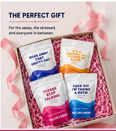 Sassy Epsom Salt Gift Set – Funny Self Care
