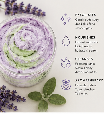 Sage That Shit  Whipped Sugar Scrub – Exfoliating Spa Gift
