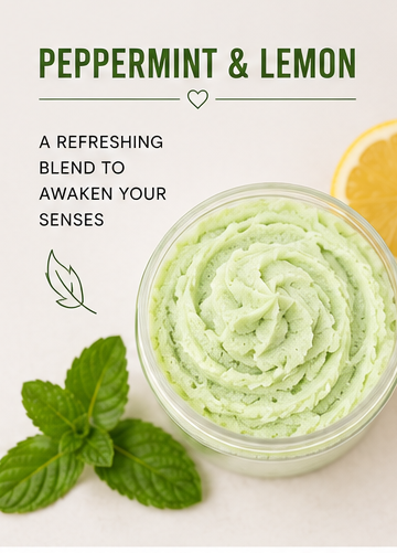 Slay Mint & Lemon Whipped Sugar Scrub – Exfoliating Foaming Body Scrub