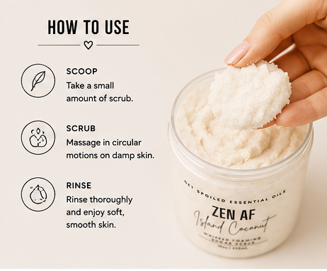 Zen AF Whipped Sugar Scrub – Island Coconut Paradise Scent