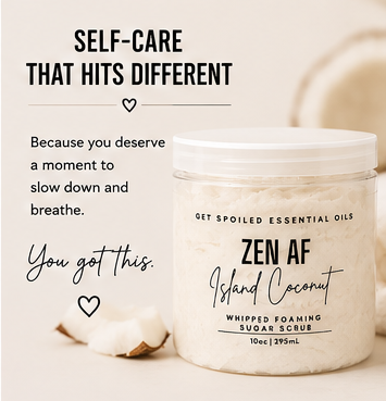 Zen AF Whipped Sugar Scrub – Island Coconut Paradise Scent
