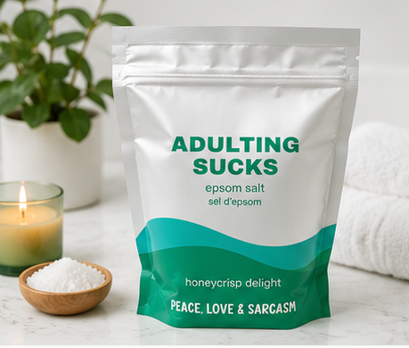 Adulting Sucks Epsom Salt Soak –  Funny Self-Care Bath Gift for Her