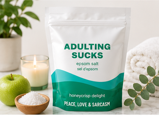 Adulting Sucks Epsom Salt Soak –  Funny Self-Care Bath Gift for Her