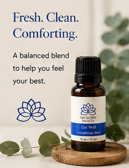 Get Well Essential Oil Blend, 15ml, Diffuser Blend, Fall Aromatherapy, Immunity Support