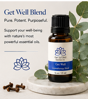 Get Well Essential Oil Blend, 15ml, Diffuser Blend, Fall Aromatherapy, Immunity Support