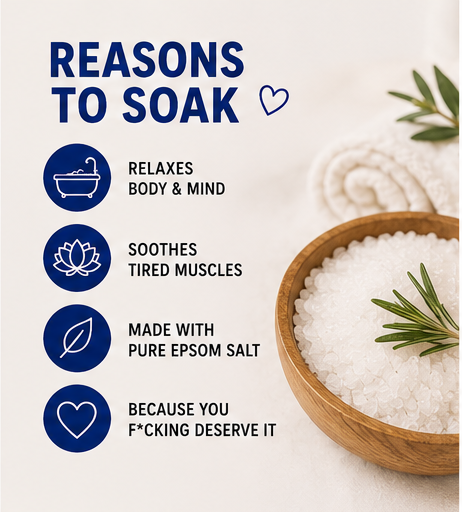 F off I’m taking a Bath Epsom Salt Soak – Sea Salt & Rosemary, Self-Care Gift