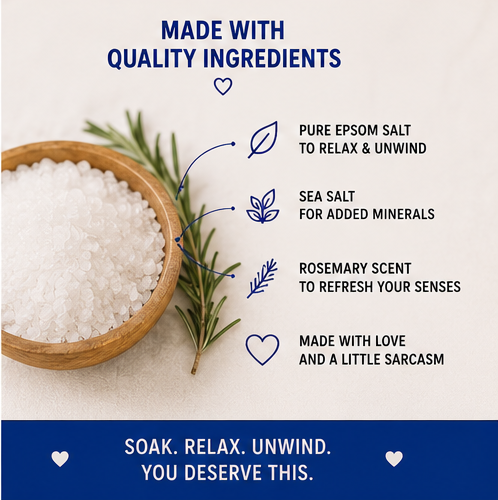F off I’m taking a Bath Epsom Salt Soak – Sea Salt & Rosemary, Self-Care Gift