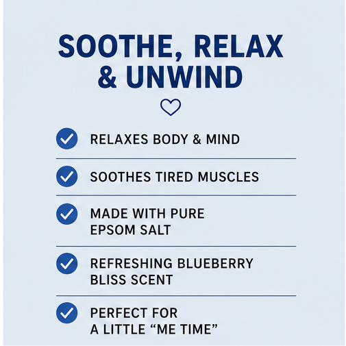 Less Murdery Epsom Salt Soak – Funny Self-Care Bath Gift - Blueberry Bliss Scented