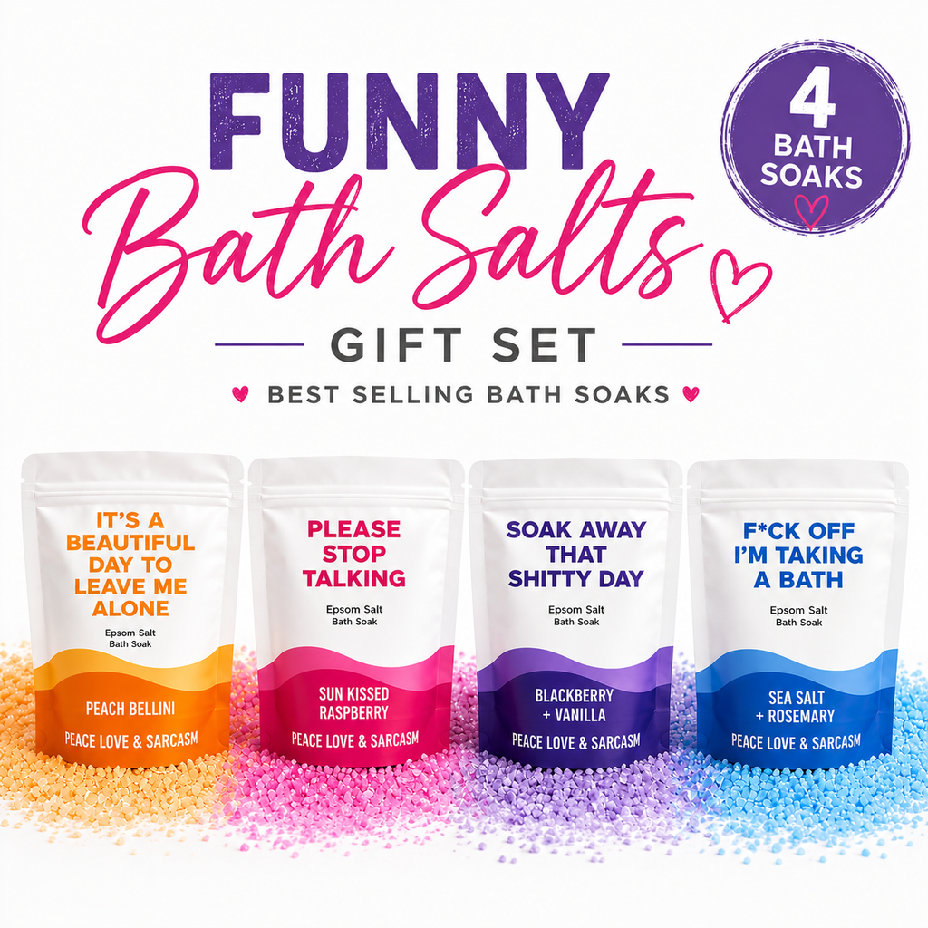 Sassy Epsom Salt Gift Set – Funny Self Care